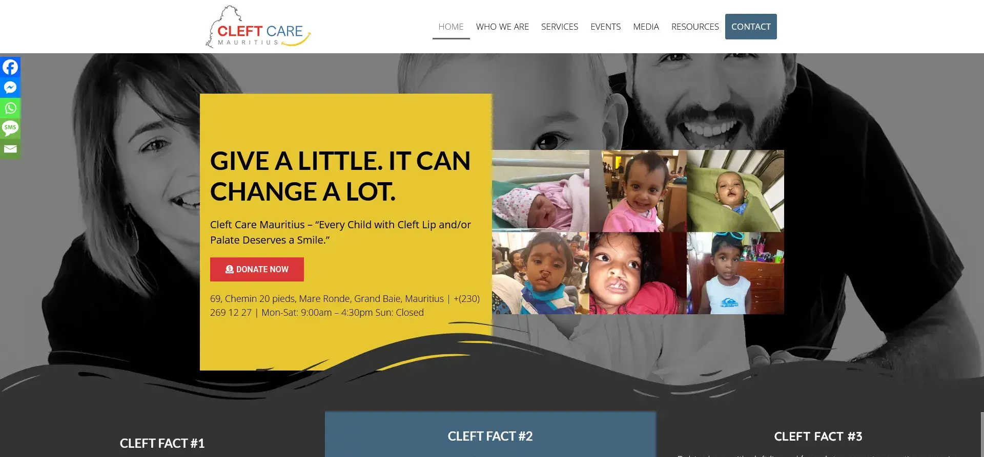 Cleft Care Mauritius website
