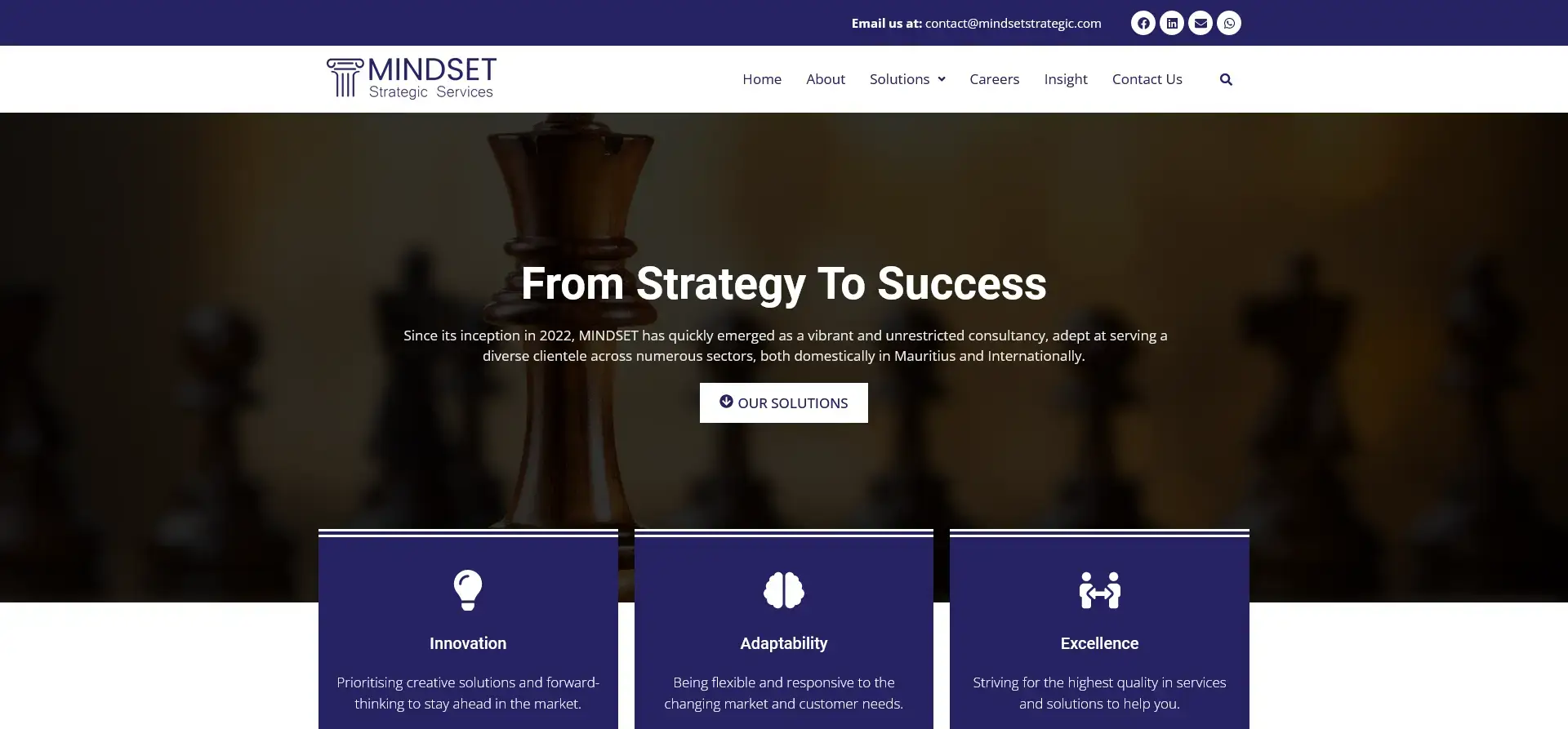 Mindset Strategic Services website