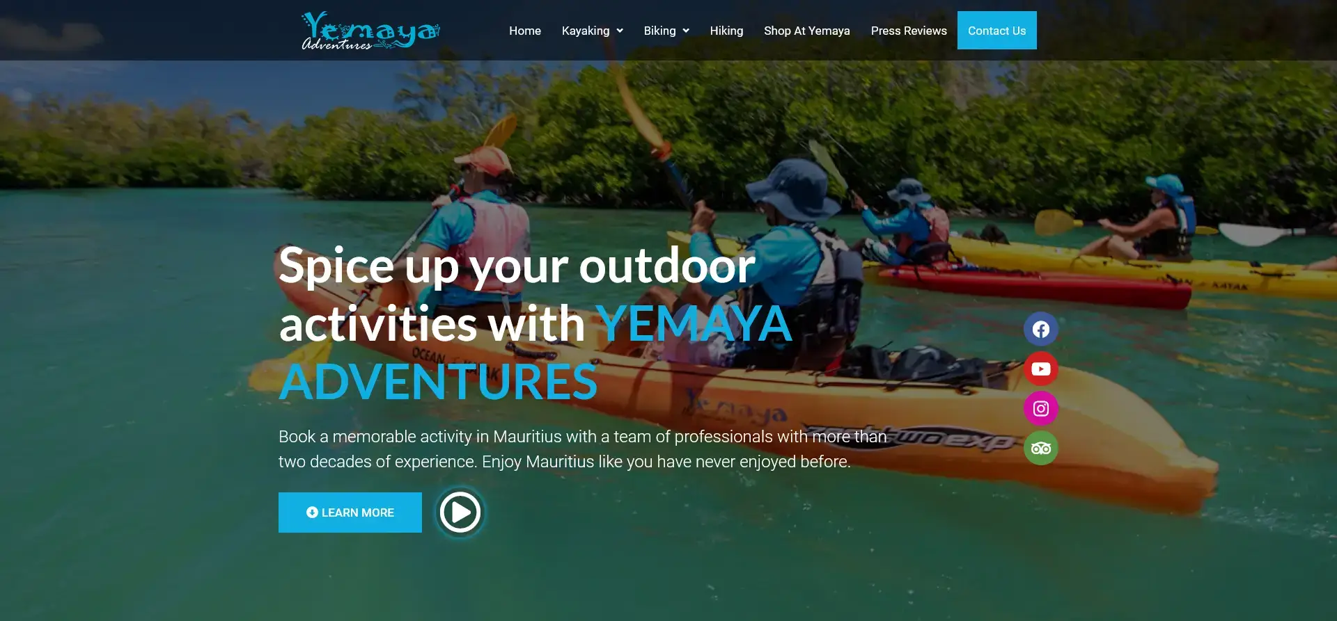 Yemaya Adventures website
